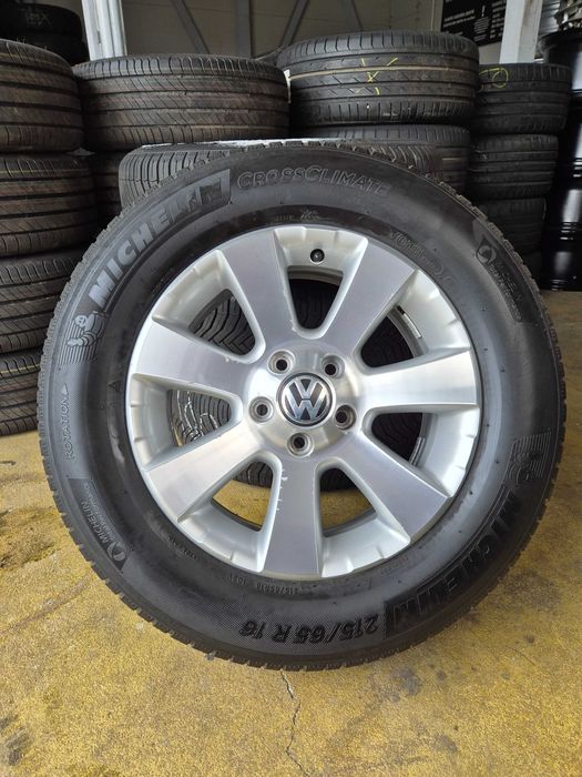 4 ROTI Jante + Anvelope 4Seasons ALLSEASONS - 215/65/16 - 5x112 - OEM VW TIGUAN / AUDI Q3 - Michelin CrossClimate