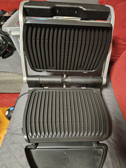 Gratar electric Tefal Optigrill GC706D34 + tava Snacking and Backing