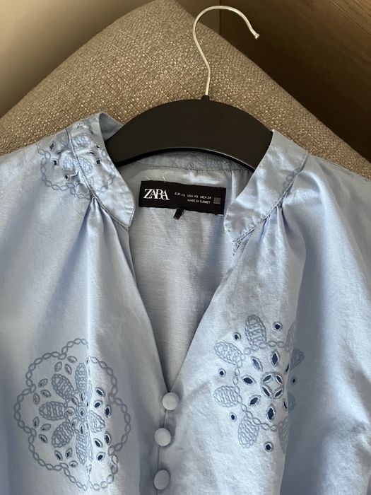 Синя рокля ZARA с колан