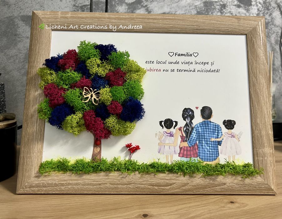 Tablouri cu licheni stabilizati