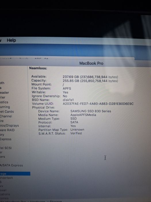 MacBookPro 7.1, 256GB, 8GB RAM