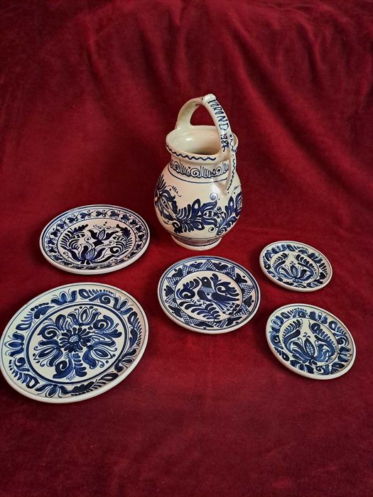 ceramica Korond semnat Ilyes M datat 1987 farfurii Korond