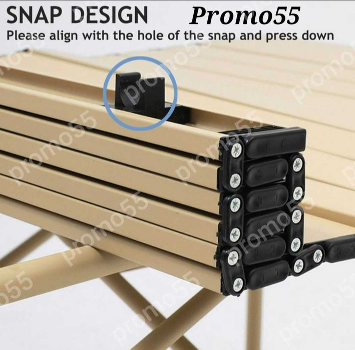 Преносима Сгъваема Маса в Калъф Три Размера за Къмпинг, Пикник,Барбекю