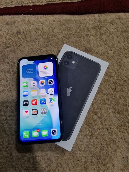 iPhone 11.  128 GB.  Emkost 82 %  Umuman Kamchiligi yòq  100% Radnoy