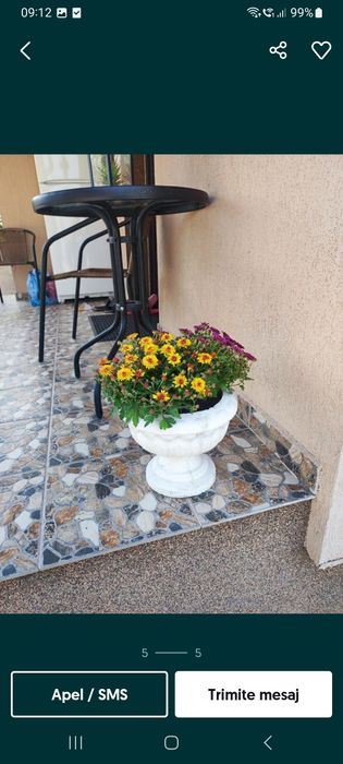 Miniexcavator Si ghivece beton