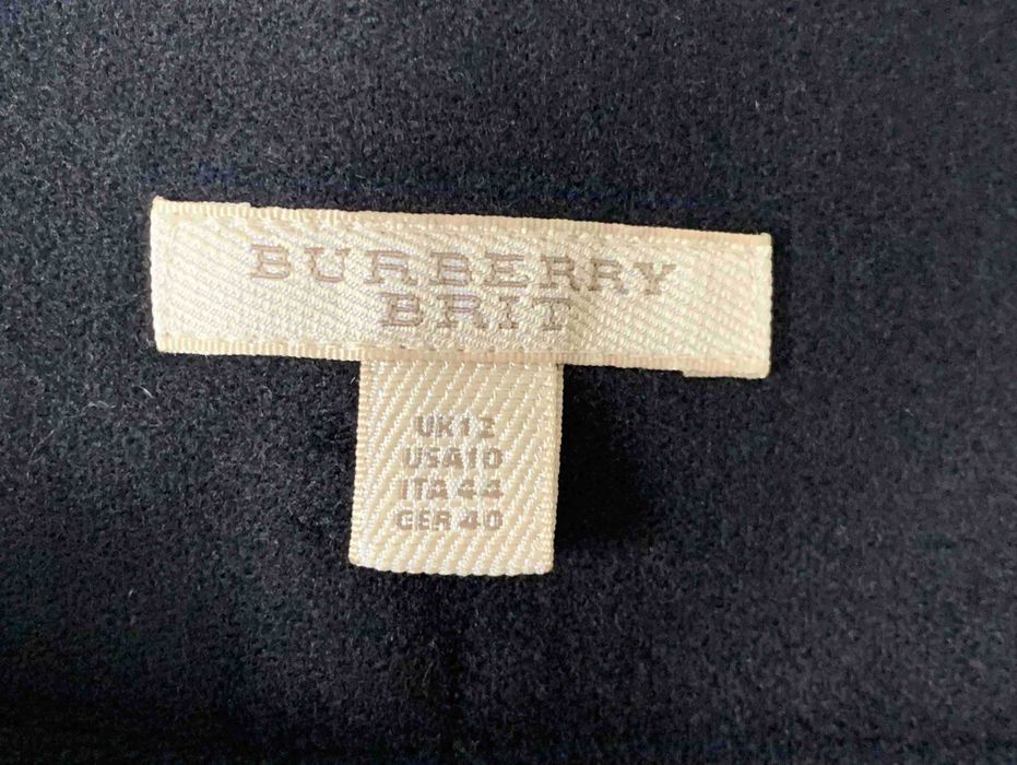 Burberry Brit Superbi Pantaloni Lana 3/4 Negru Creion Original UK