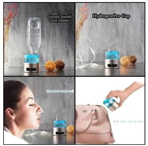 Алкализатор Йонизатор Генератор на Водородна Вода Кислородна Бутилка за Пластмасово Шише 500мл с Приставка за Кислородно Вдишване Самолет Влак Автобус