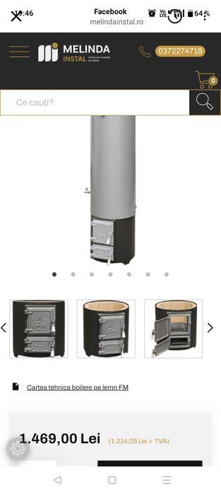 Boiler lemne și gaz