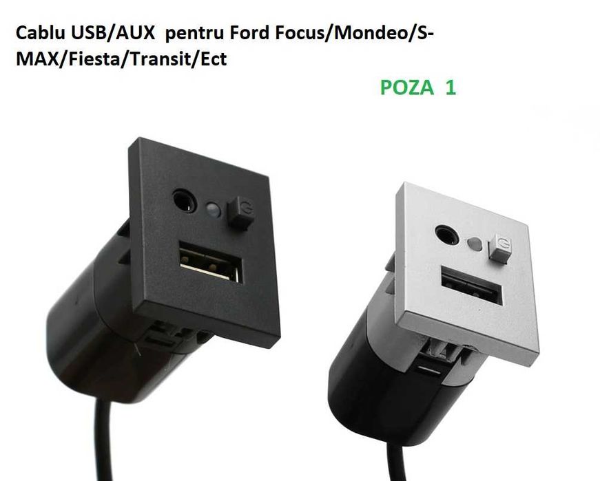 Cablu adaptor auxiliar USB Ford Bluetooth cu Microfon