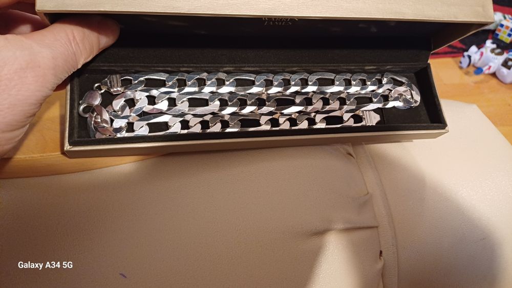 Lant ARGINT 925 barbati model Figaro 142g