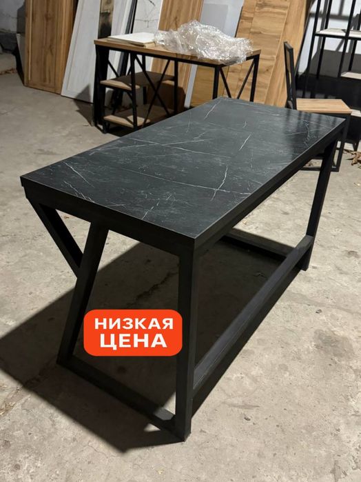 Компьютерный стол «BlackLine» 120×60×75 — металл, МДФ