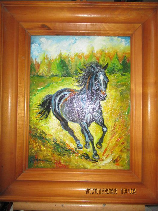 tablou-cal în galop. studiu.