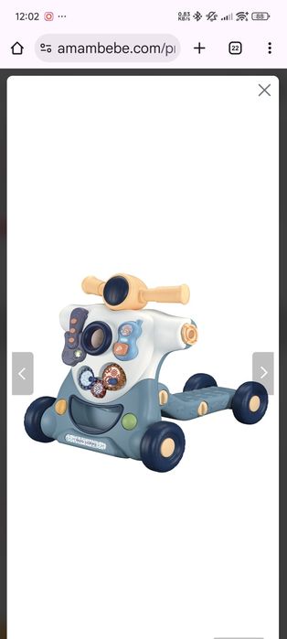 Проходилка и Скутер 4 в 1 Kikkaboo Robo Blue