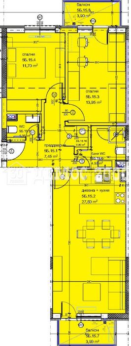 Продава се Тристаен апартамент в Варна, Кайсиева градина - 103 кв.м за 1294 €/кв.м - Снимка #2