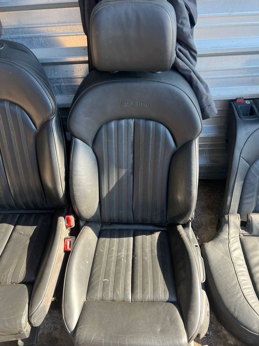 Салон Ауди AUDI A6 C7 4G Черен Sline Кожа с подгрев Ном 899