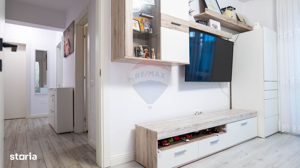 Dobroesti - vanzare apartament 2 camere mobilat complet, cu terasa