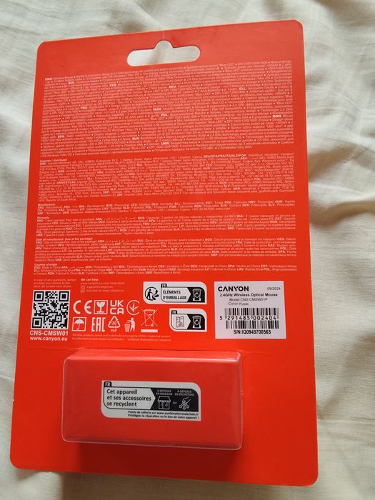 Mouse wireless Canyon MW-01 cu 6 butoane,1600DPI,3milioane clicuri,nou