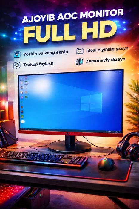 H610M k DDR4- 780 ming ,kinsgston operativka 16gb 3200 -87$, Monitor