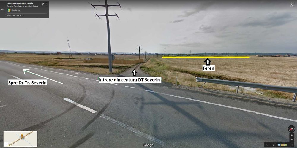 Dezmembrez teren - minim 500 mp - front 10 m - centura DT Severin