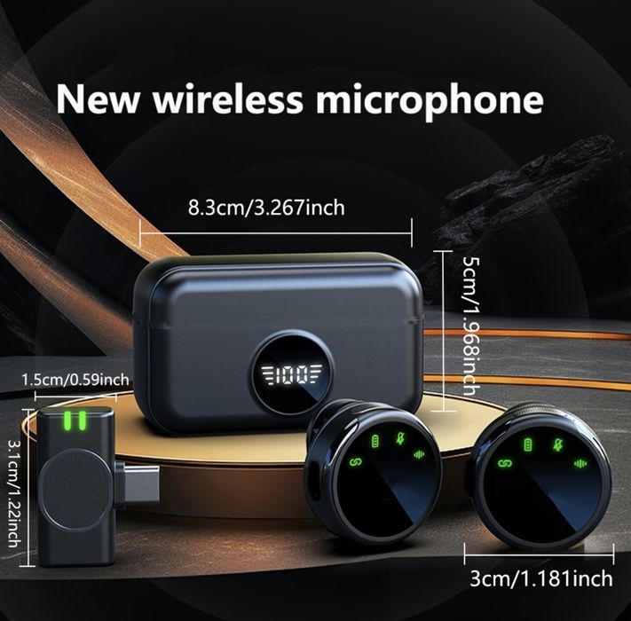 Simsiz mikrofon 7 Milliard, petlichka mikrofon telefon uchun