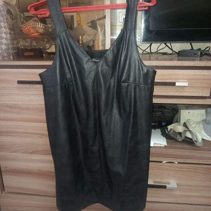 Сарафан эко кожа чёрный