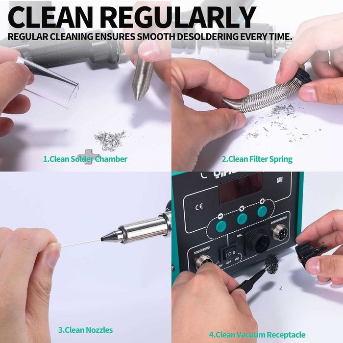 Stație de lipit și dezlipit YIHUA 948 pistol desoldering pompă vacum