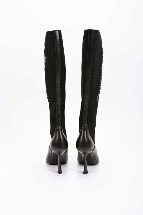 Дамски Ботуши Karl Lagerfeld PANDARA II Studs Hi Leg Boot 400