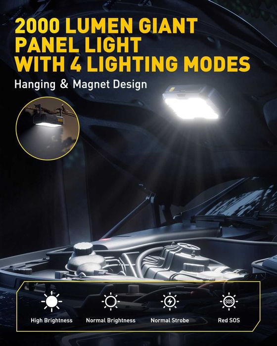 Пусковое зарядное (power bank) устройство AUXITO 5000A/2000LM/12000mAh