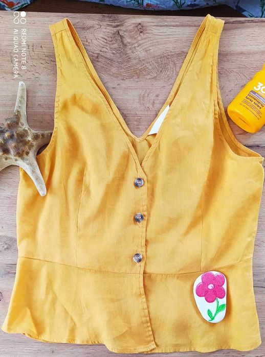 Нов потник от фин лен 100% на Ейч енд Ем , р-р 40