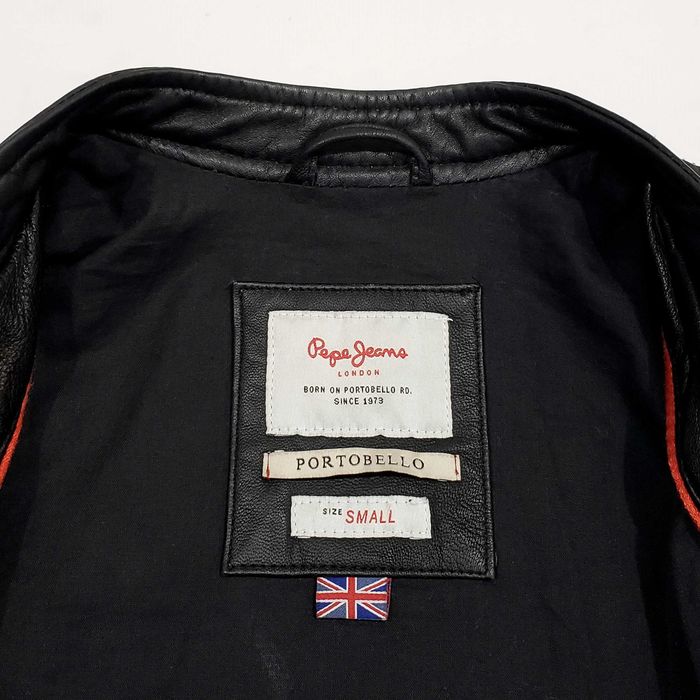 PEPE JEANS LENNON Leather Biker Мъжко Кожено Яке Като ново S-M