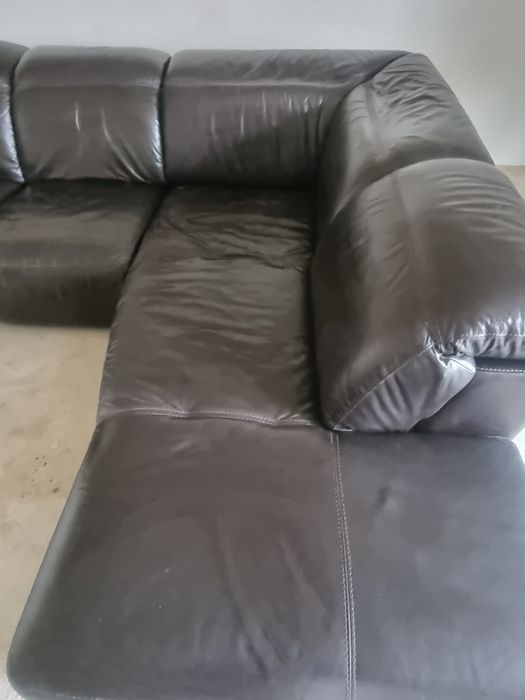 Canapea Coltar piele naturala cu recliner electric
