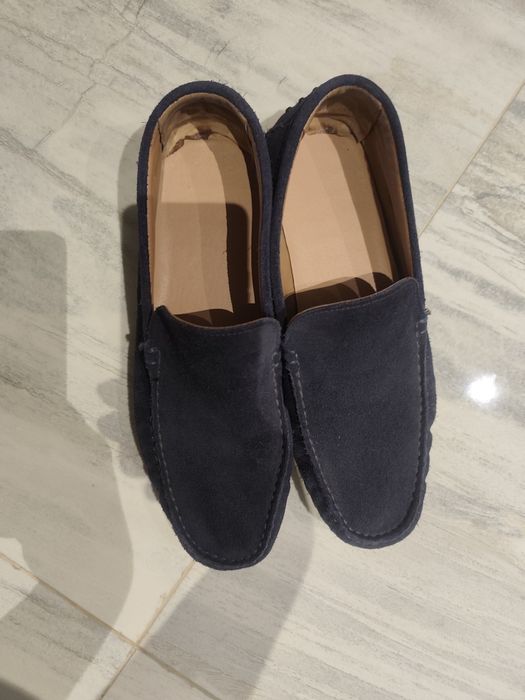 Мъжки мокасини естествен велур