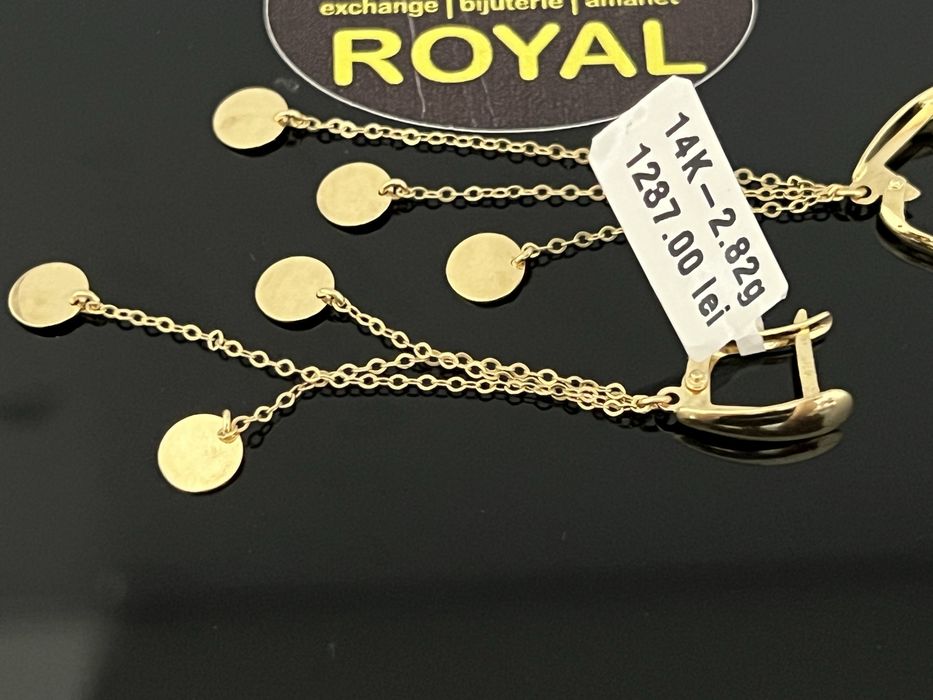Bijuteria Royal CB : Cercei lungi aur 14k  585  2,85 gr
