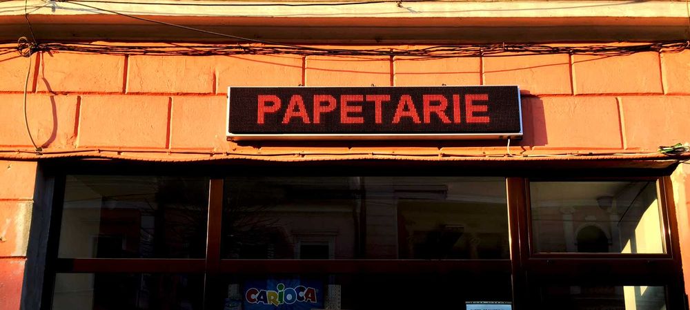 Reclama Text Luminoasa 100cm x 20cm ROSU. Se poate scrie orice Text