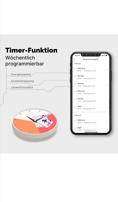 Termostat Moes Centrala/încălzire în pardoseală Wifi,Tuya