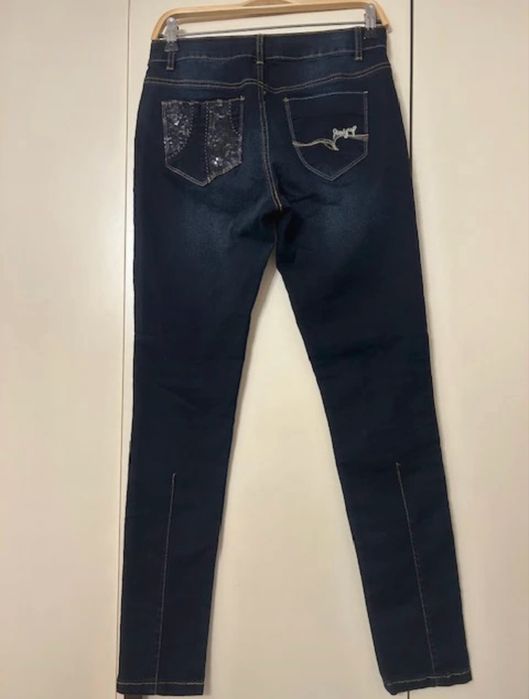 Blugi skinny Desigual - nou cu eticheta