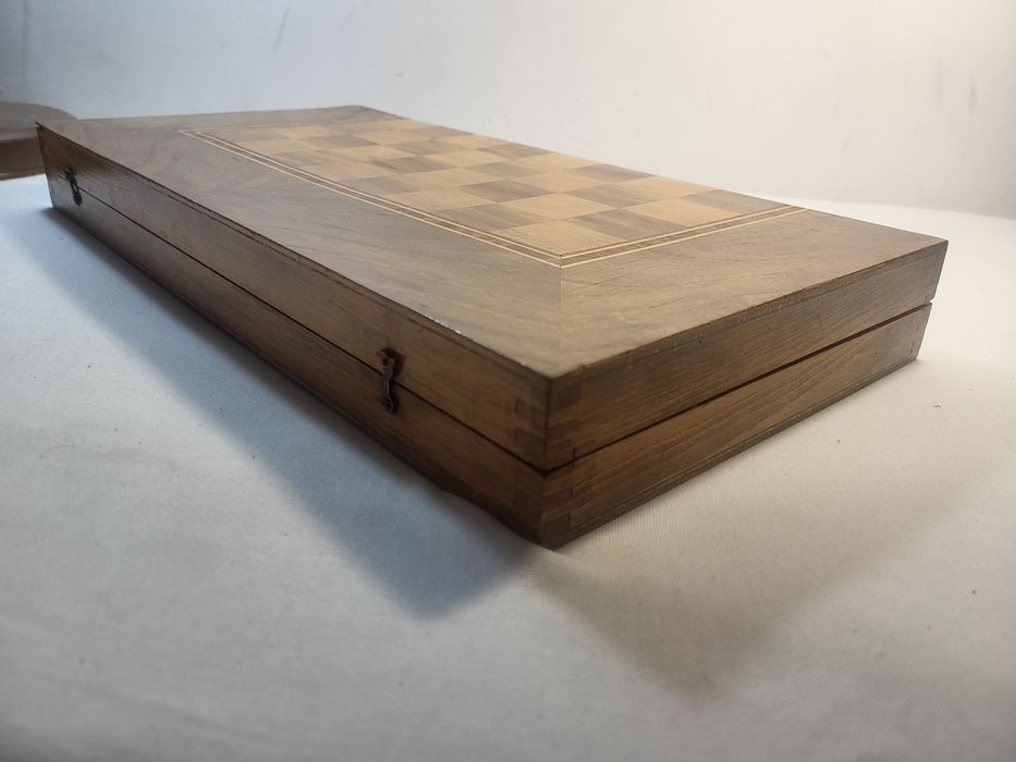 #5 Стар дървен шах и табла