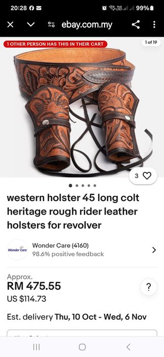 Curea pistolar piele naturala noua nefolosita