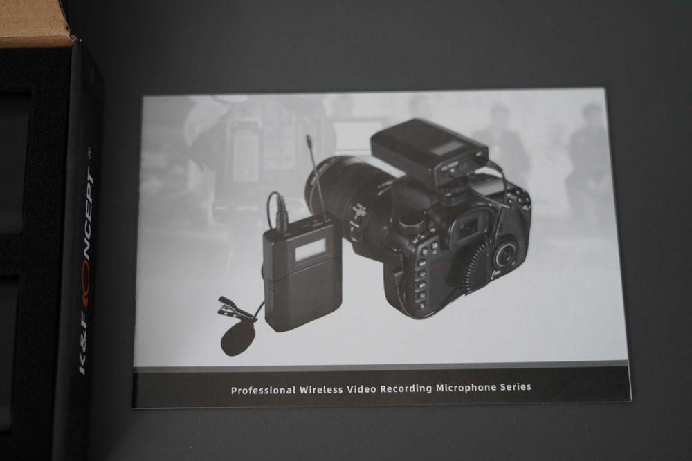 K&F Concept M8 -Безжичен Микрофон с приемник, нов, за DSLR и видеокамери