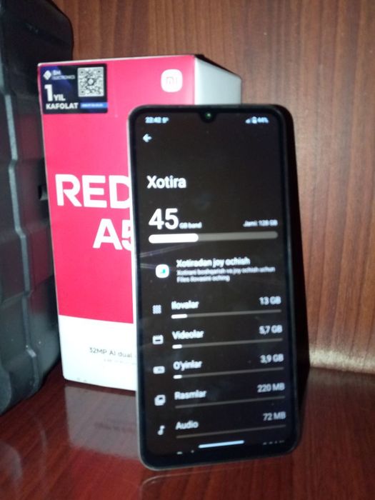 Redmi a5 ideal xolatda 128 gb