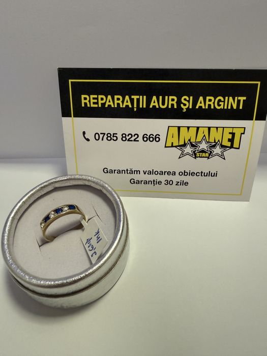 Inel cu pietre albastre (vl) star amanet
