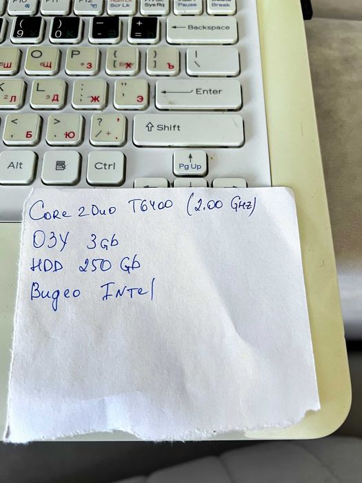 Ноутбук VAIO  Intel Core 2 Duo