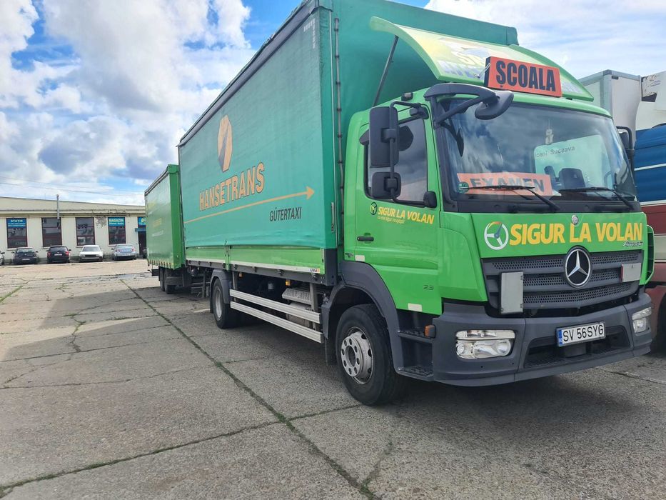 Camioane Mercedes Atego TRANSPORT 13,5 - 15 tone, lift cu remorca