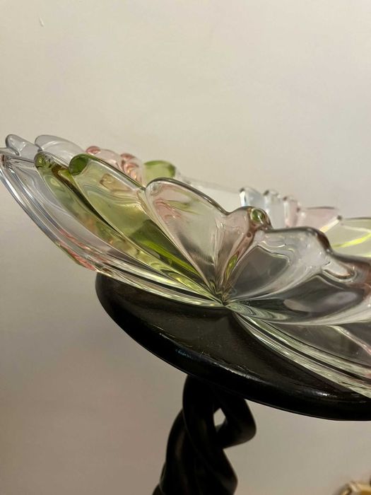 Centru de masa bibelouri bibelou fructiera cristal BOHEMIA vechi