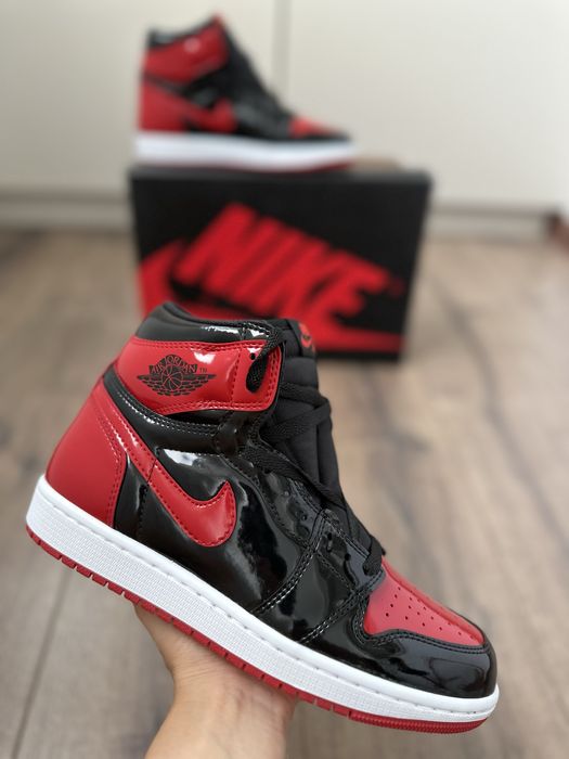 Adidasi AIR JORDAN 1 Retro High OG - PATENT BRED | Adidasi UNISEX