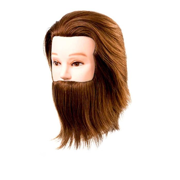 Cap de barbat cu par si barba pentru tuns/coafat