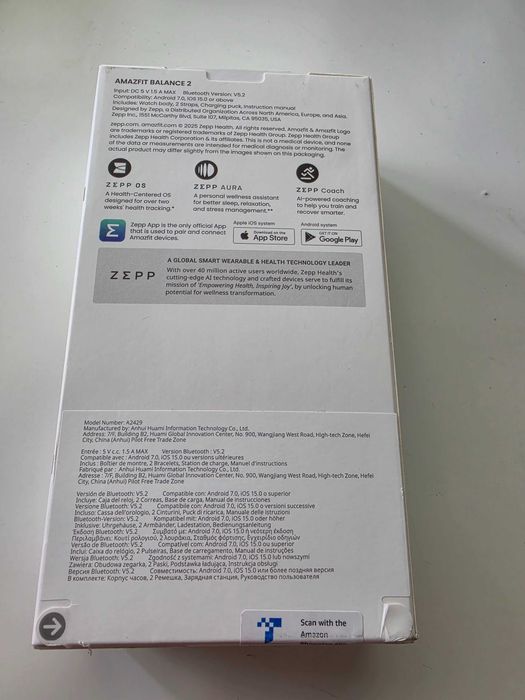 Smartwatch AMAZFIT Balance 2, Wi-Fi, GPS, Android/iOS, Black