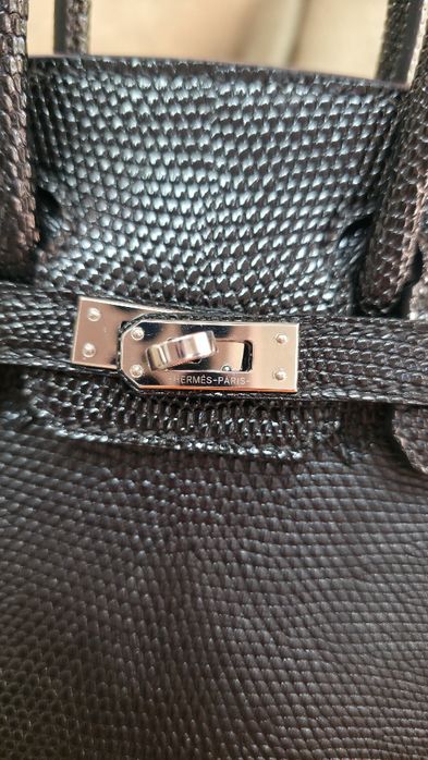 Чанта Hermes birkin 20 кожа от гущер налична