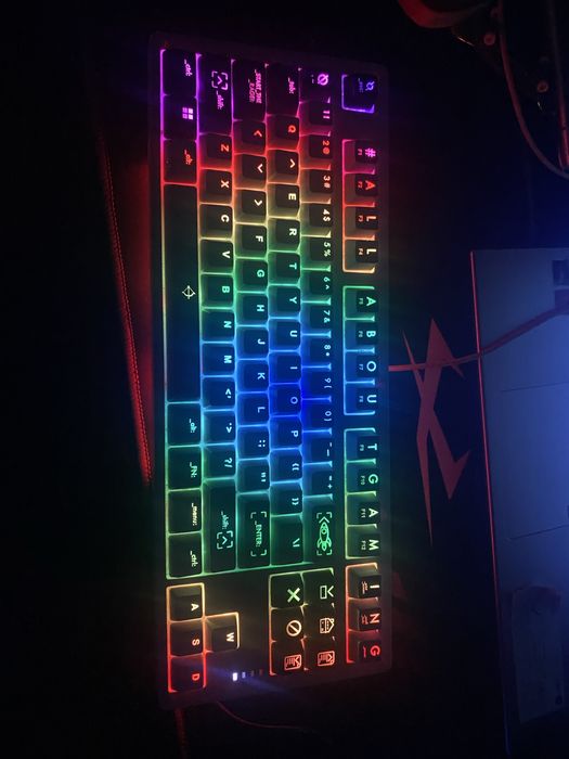 Tastatura Gaming Aqirys Aludra TKL, Gateron G Pro 2.0 Red, Alb