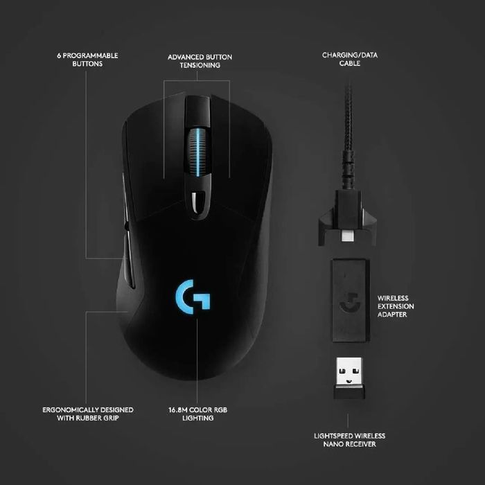 Logitech G703 LIGHTSPEED -Беспроводная игровая мышь